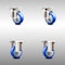 Service Caster 3 Inch 316SS Blue Polyurethane Wheel Swivel Top Plate Caster Rigid SCC, 2PK SCC-SS31620S314-PPUB-BLUE-2-R-2 - alternate 1
